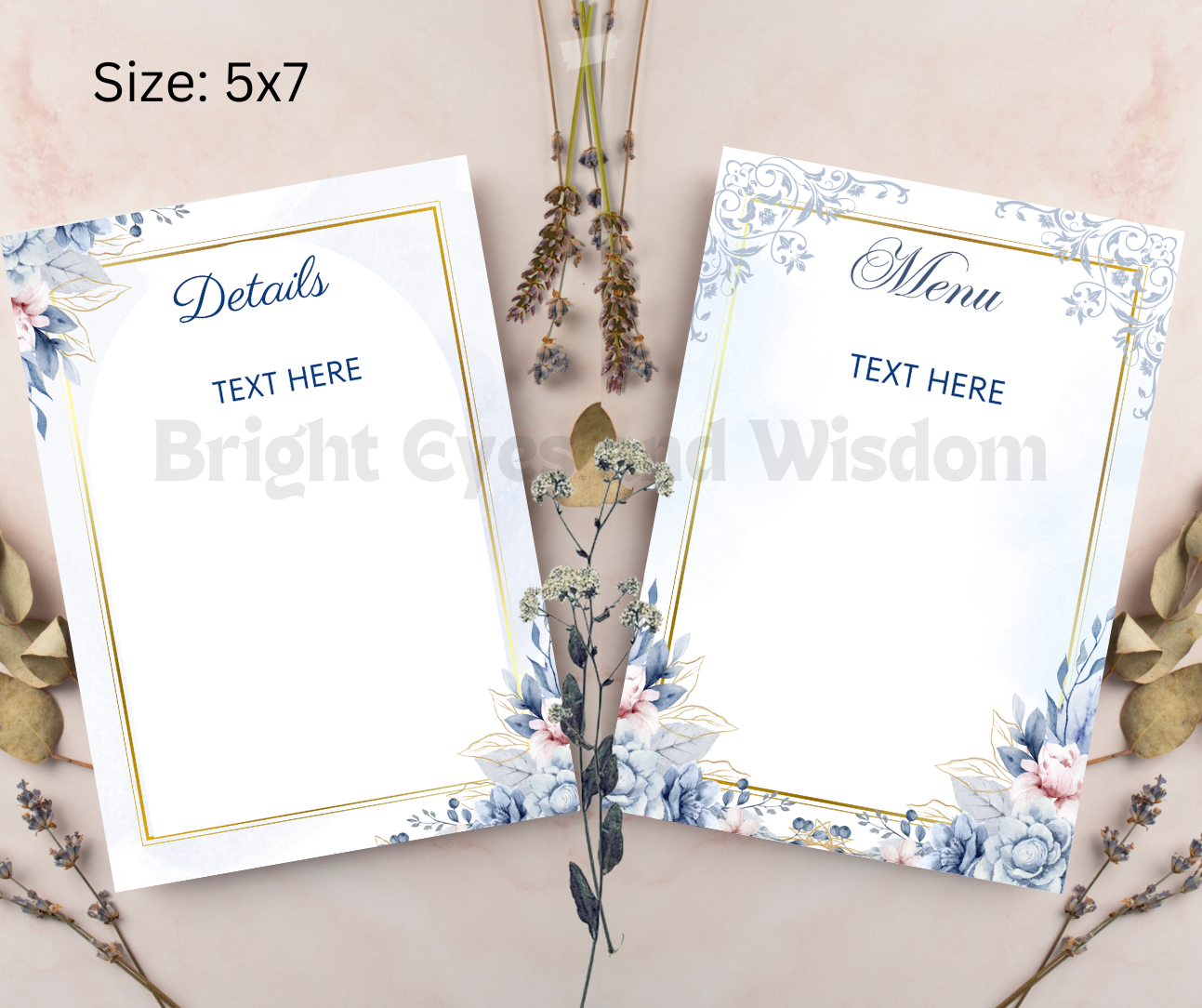 Editable Wedding Invitation Card Template| Canva| D5