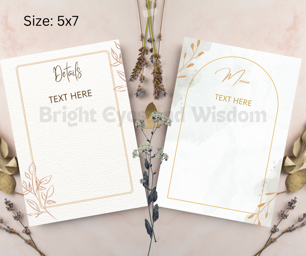 Editable Wedding Invitation Card Template| Canva| D6