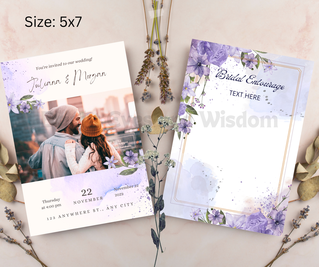 Editable Wedding Invitation Card Template| Canva| D7
