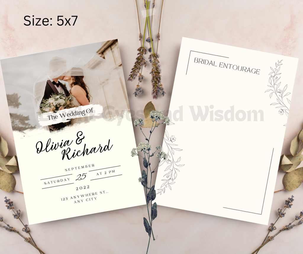 Editable Wedding Invitation Card Template| Canva| D11