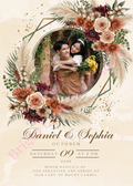 Editable Wedding Invitation Card Template | Canva| D18
