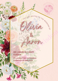 Editable Wedding Invitation Card Template | Canva|D14