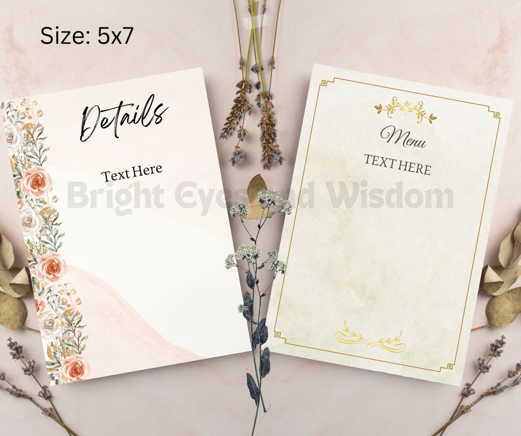 Editable Wedding Invitation Card Template| Canva| D10