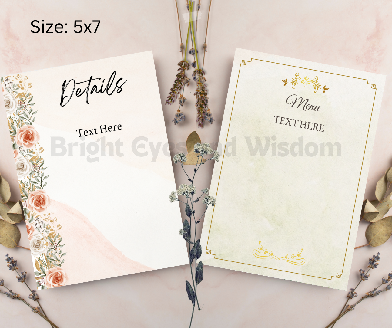 Editable Wedding Invitation Card Template| Canva| D10