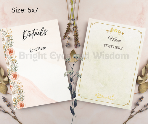 Editable Wedding Invitation Card Template| Canva| D10