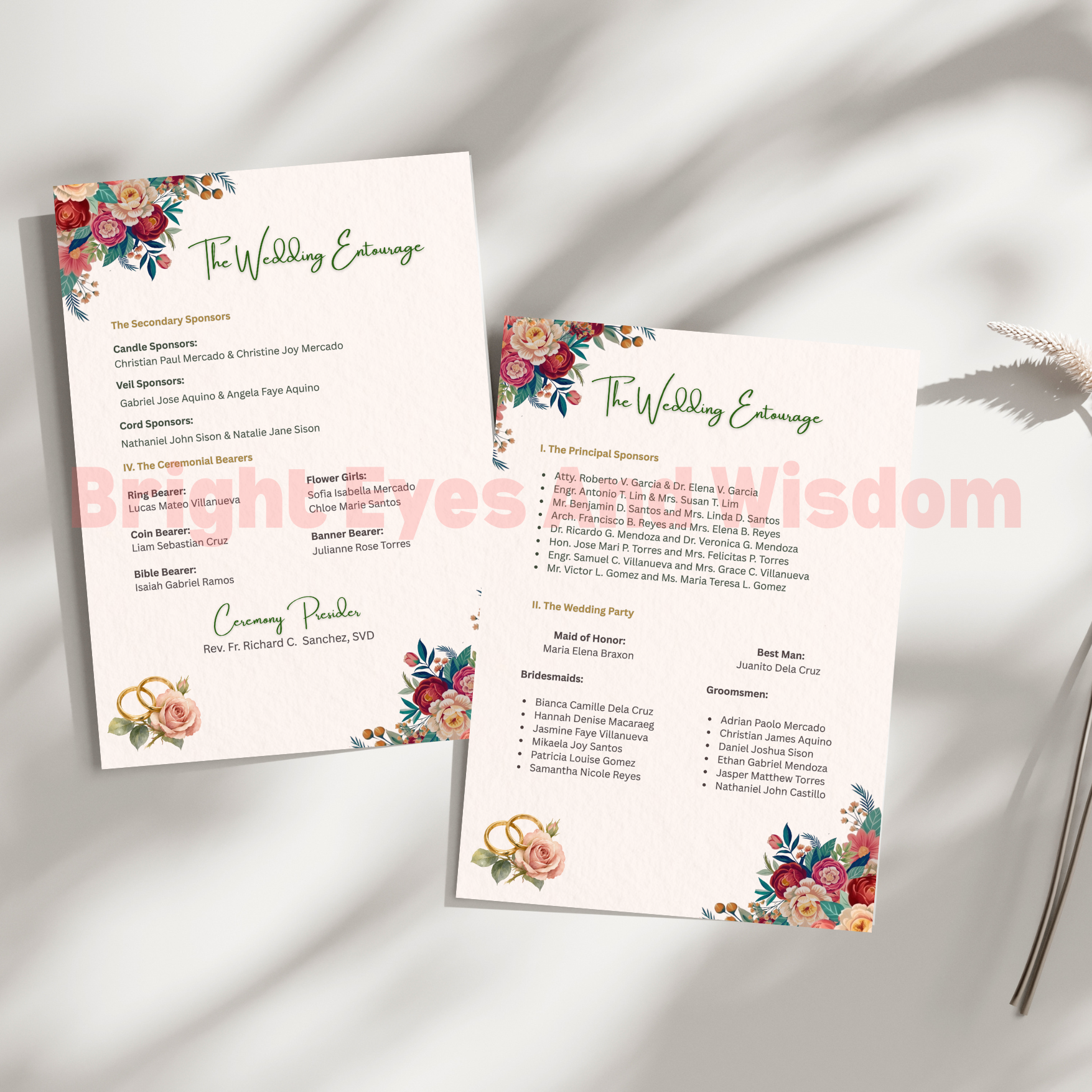 Editable Wedding Invitation Card Template | Canva | D13