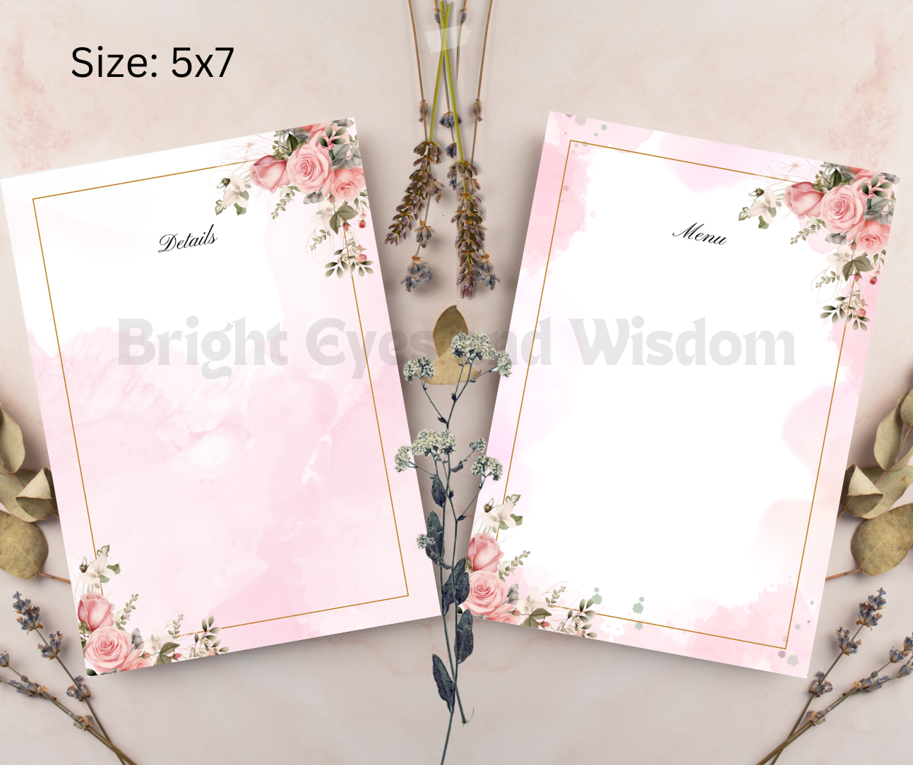 Editable Wedding Invitation Card Template | Canva | D1