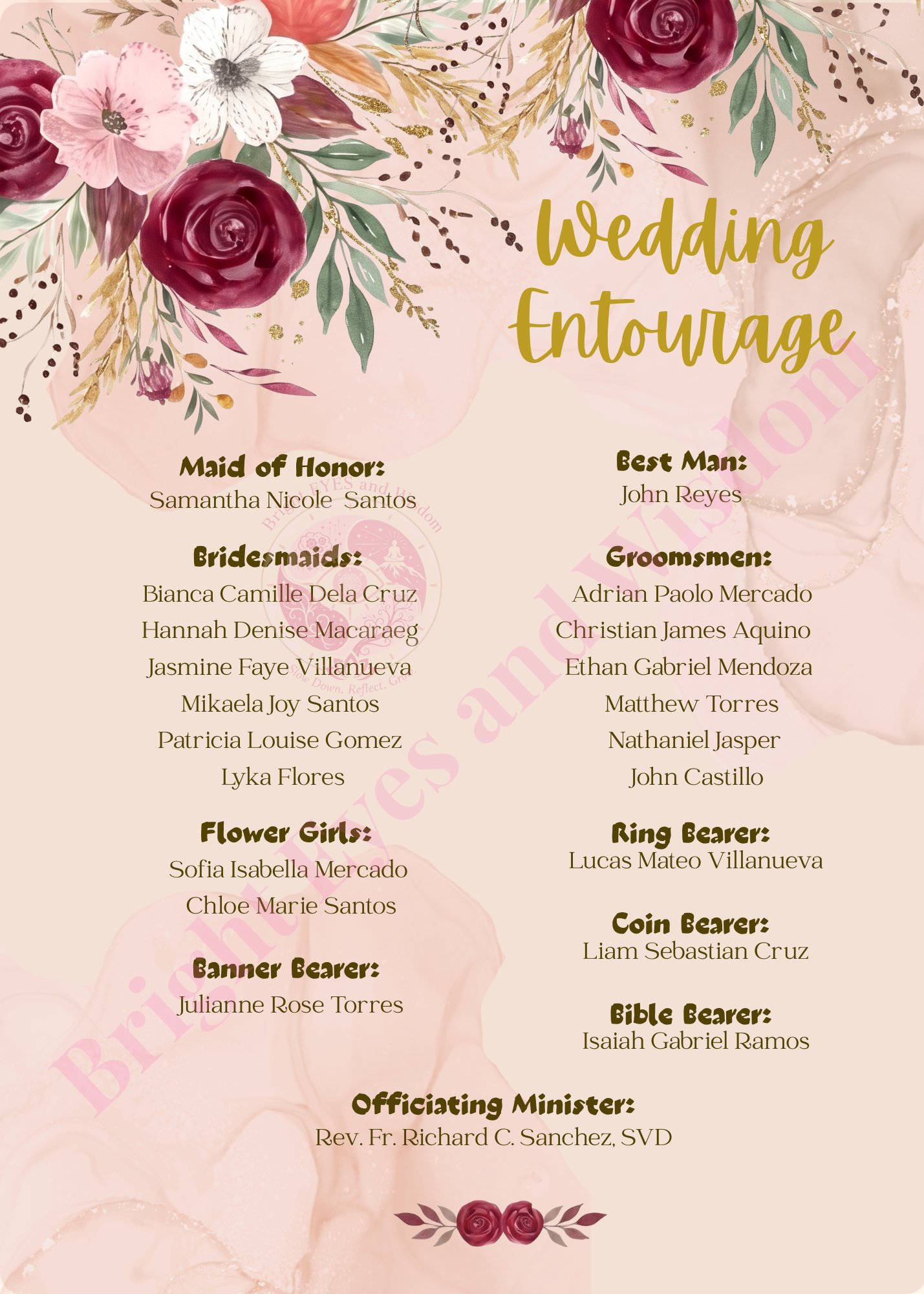 Editable Wedding Invitation Card Template | Canva| D15
