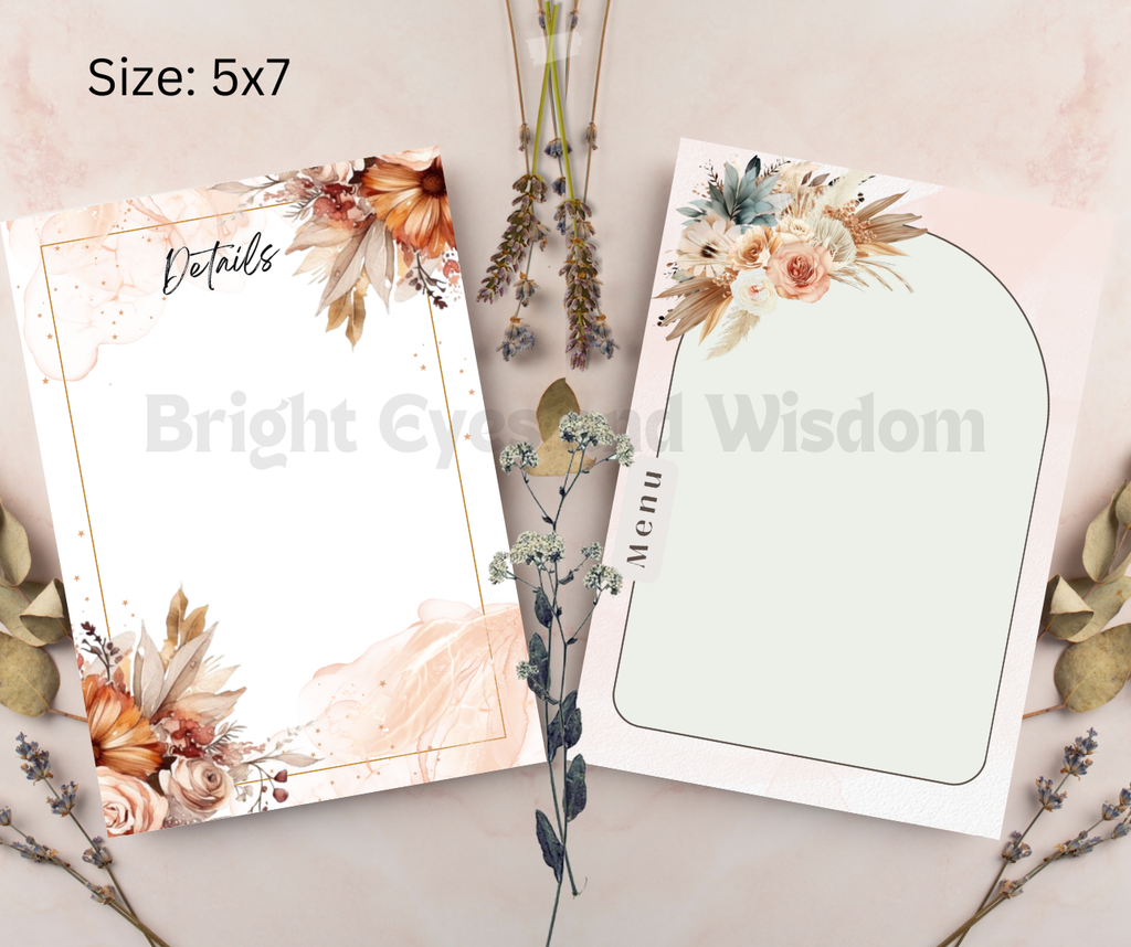 Editable Wedding Invitation Card Template| Canva| D2