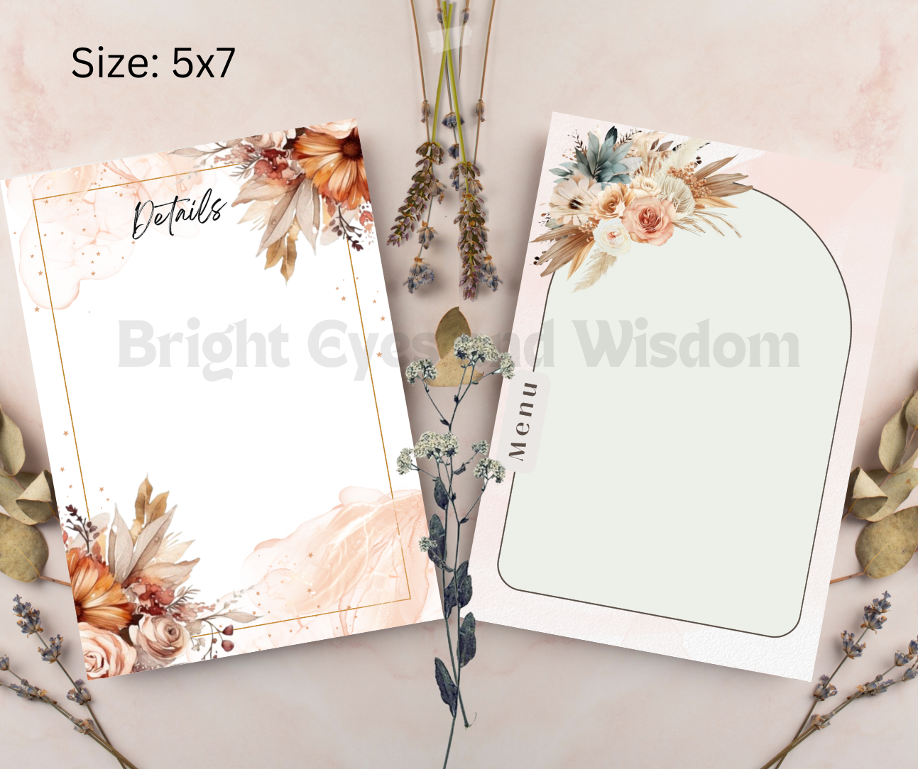 Editable Wedding Invitation Card Template| Canva| D2