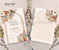 Editable Wedding Invitation Card Template| Canva| D3
