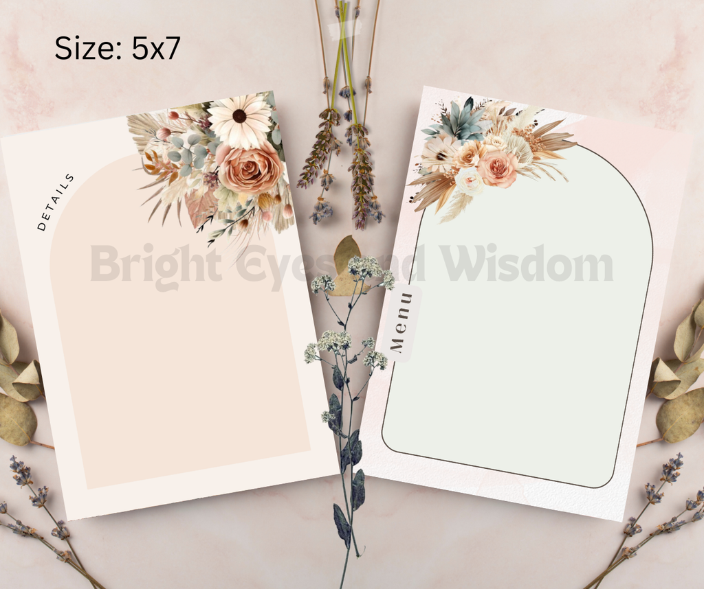 Editable Wedding Invitation Card Template| Canva| D3