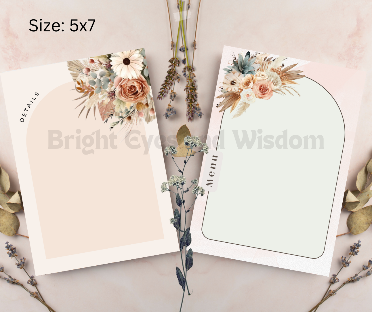 Editable Wedding Invitation Card Template| Canva| D3