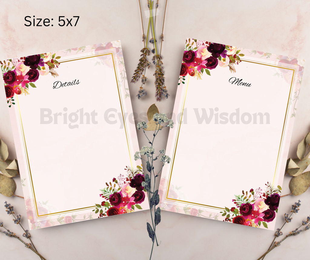 Editable Wedding Invitation Card Template| Canva| D4