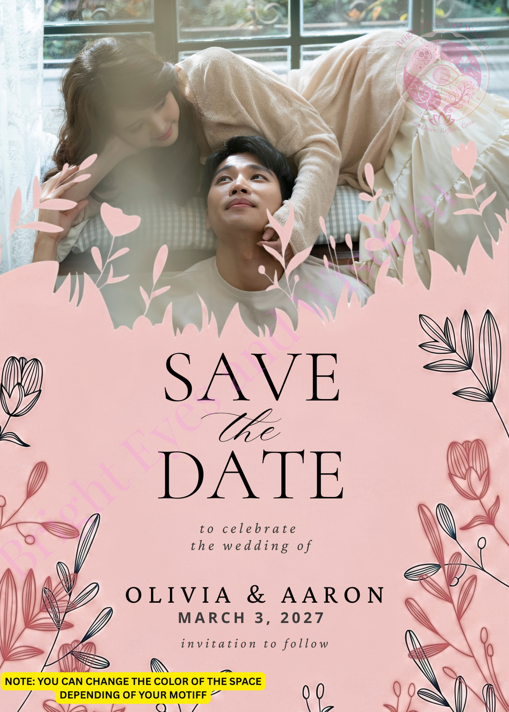 Editable Wedding Invitation Card Template | Canva|D14