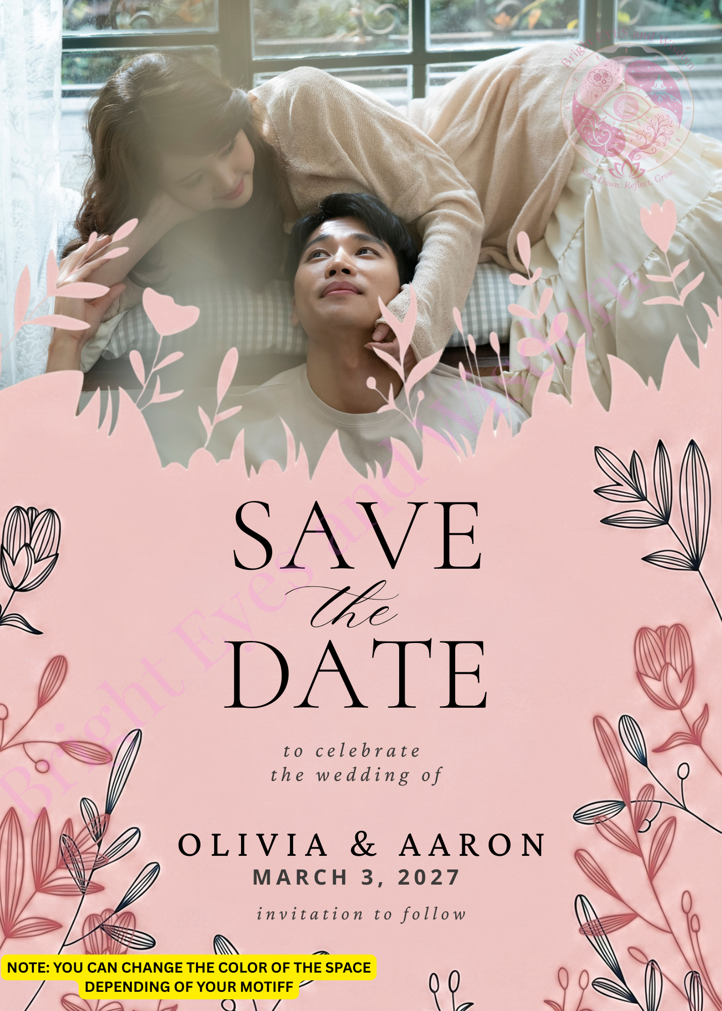 Editable Wedding Invitation Card Template | Canva|D14