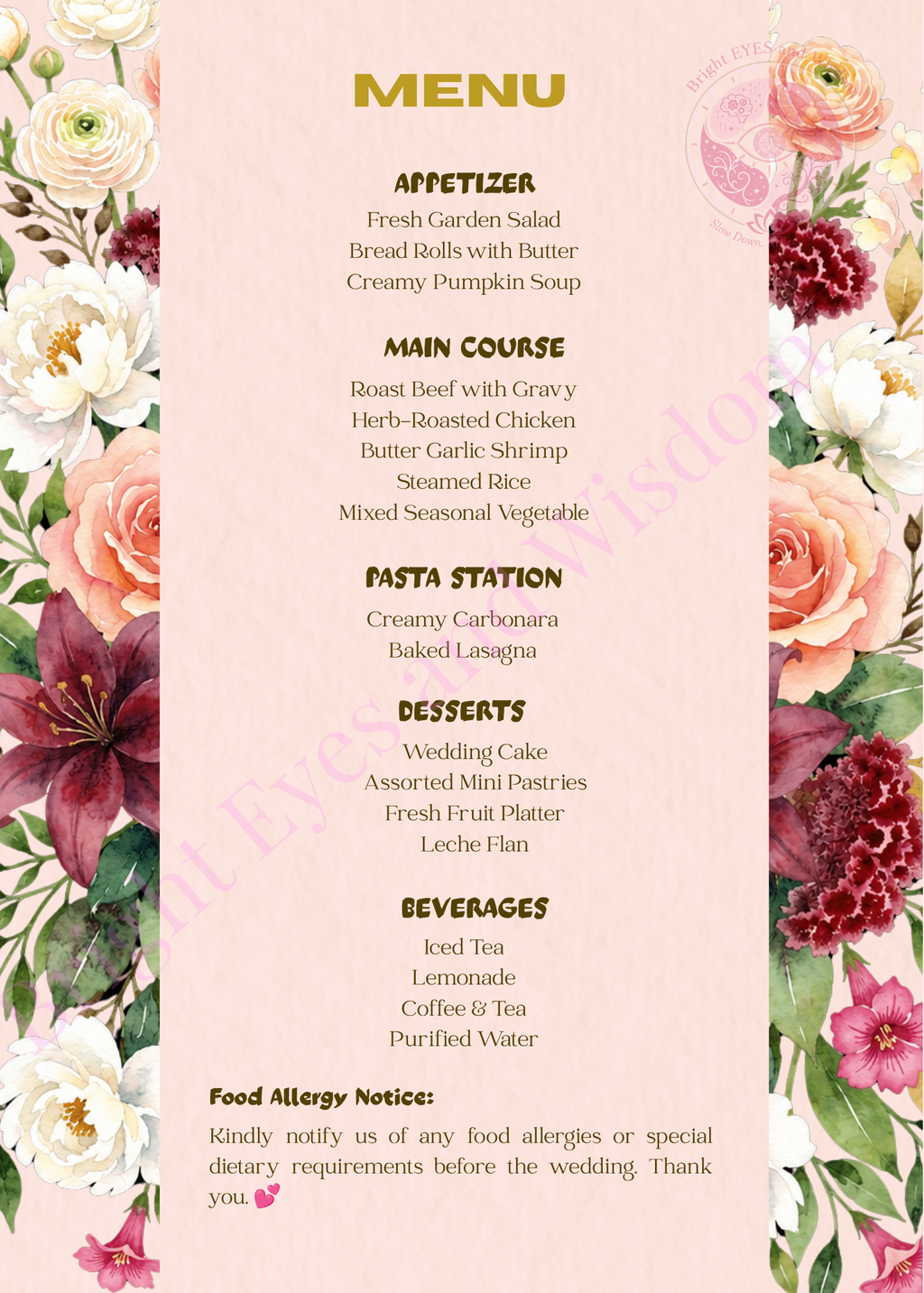 Editable Wedding Invitation Card Template | Canva|D14