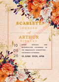 Editable Wedding Invitation Card Template | Canva | D12